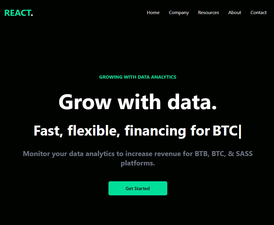 Financial Landing Page