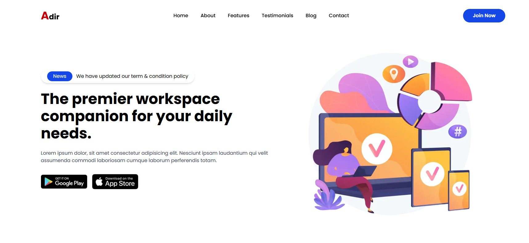 Worksapce Landing Page